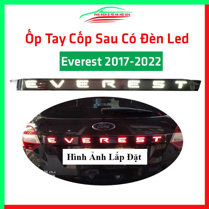 Độ đèn led cốp, led tay mở cốp xe Ford Everest 2016-2021 mạ crom 2 chế độ