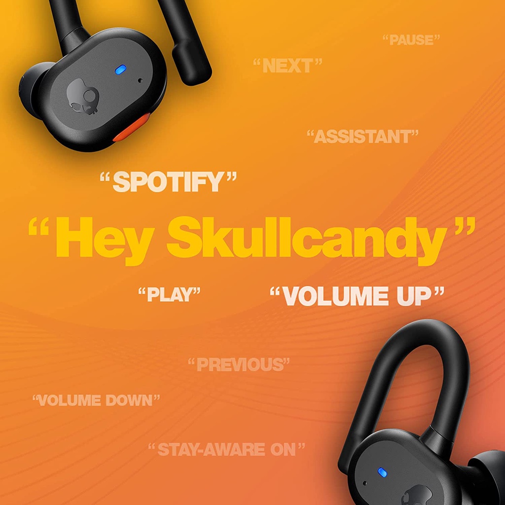 [HÀNG MỚI 2022 -  VOUCHER 100K] Tai nghe Skullcandy Push Active True Wireless, Voice Control, Skull iQ - Hàng chính hãng