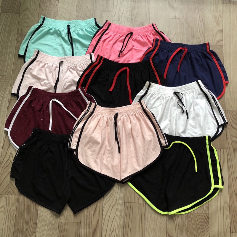 Quần đùi nữ thun cotton viền 1201 Clothing dáng short thể thao năng động thoải mái
