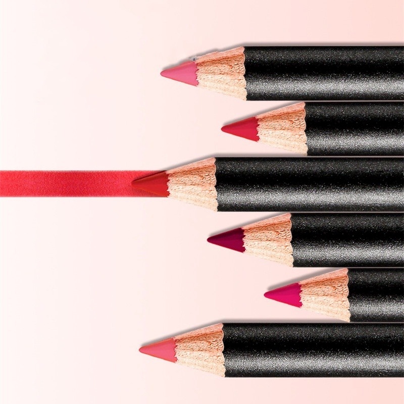 Set 6 Chì Kẻ Viền Môi Lâu Trôi Màu Sắc Tự Nhiên Không Thấm Nước Và Mồ Hôi