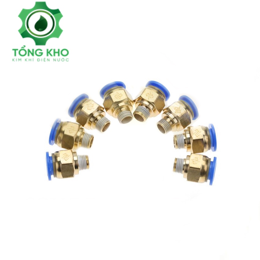 Ren ngoài nối nhanh một đầu cắm nối ống mềm nhựa PU hơi khí nước phun sương nối thẳng RN - Tổng kho kim khí điện nước
