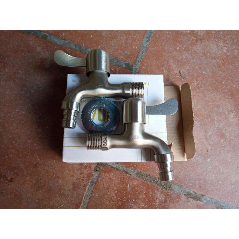 vòi gạt inox 304 phi 15(phi21)