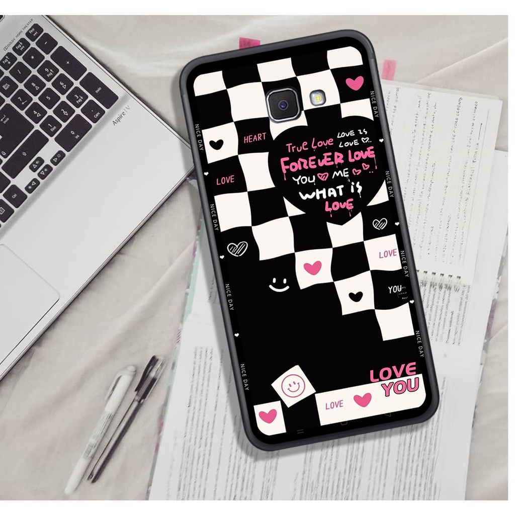Ốp Lưng Samsung A3 2016 - A5 2016 - A7 2016 - A3 2017 - A5 2017 - A7 2017 , In Hình &quot;Black Heart&quot; Phong Cách Đẹp.