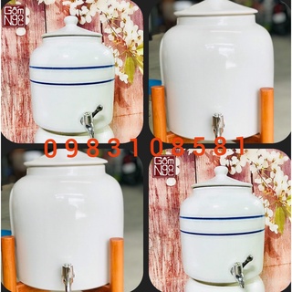 BÌNH NƯỚC TRẮNG 10L SIÊU THỊ GỐM SỨ BÁT TRÀNG