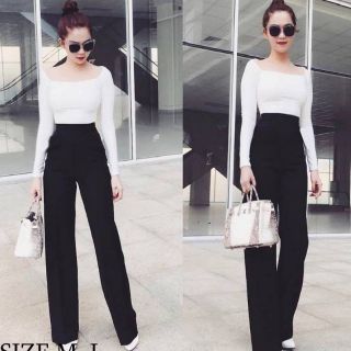 Set 2 quần ống suông