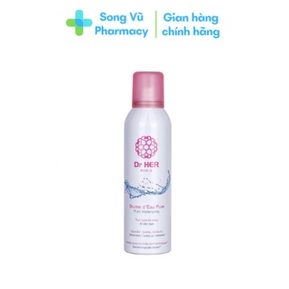 Xịt khoáng cấp ẩm Dr Her Paris 150ml (tặng kèm nước tẩy trang)