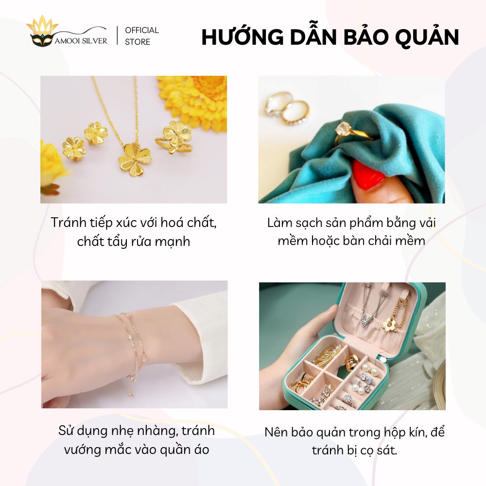 Dây chuyền bạc S925 - Vòng Cổ Bạc Hình Đôi Trái Tim - Amooi Silver AD124