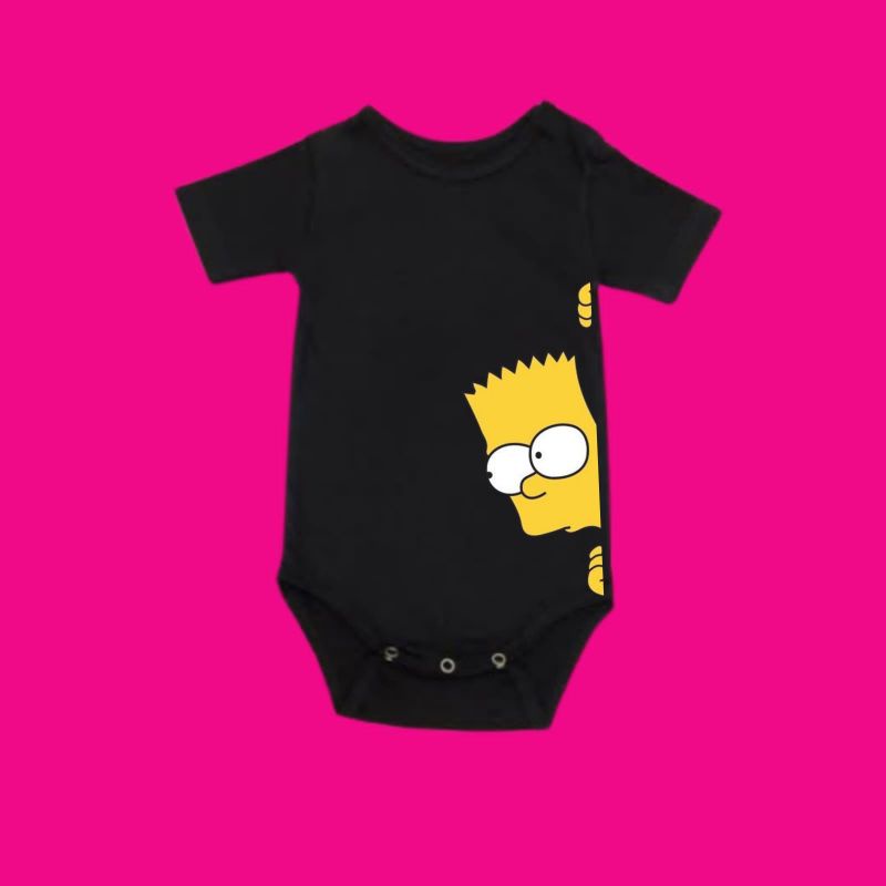 DISNEY Áo Thun Tay Ngắn In Hình SIMPSONS Dễ Thương Cho Bé 0 1 2 3 4 5 6 7 8 9 10 11 12 Tháng Đến 1 Tuổi Bé Trai Bé Gái unisex
