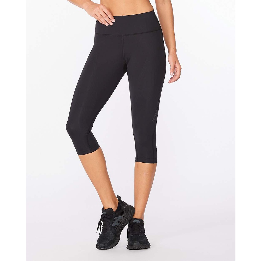 Quần Thể Thao Nữ 2XU MCS XTRAINING MID - RISE 3/4 COMPRESSION TIGHT Màu Đen 2XUWA5368BBN