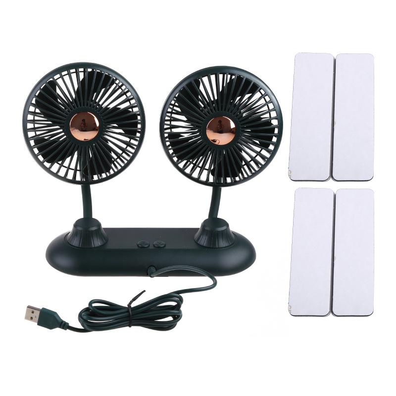 Quạt USB Hai Đầu Xoay 360 Độ Dùng Trong Xe Hơi Tiện Dụng