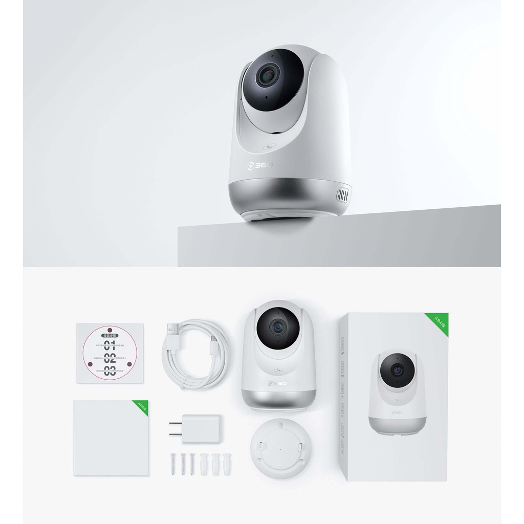 [Mã 151ELSALE hoàn 7% đơn 300K] CAMERA QIHOO 360 D806 FULLHD 1080P QUAY 360°