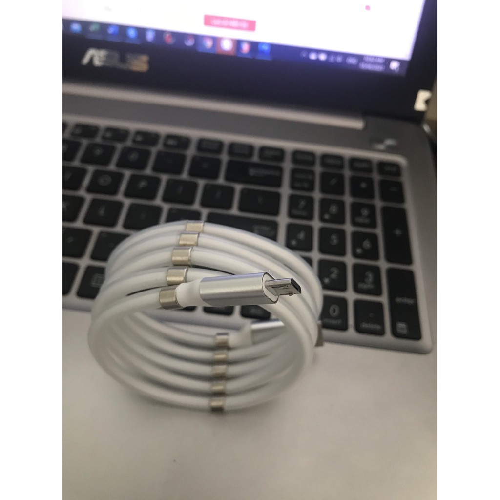 Dây Cáp Sạc Micro USB Chống Rối Cuộn Tròn Cực Kỳ Tiện Lợi, Cáp Sạc Cực Nhanh [Bảo Hành 1 Tháng]