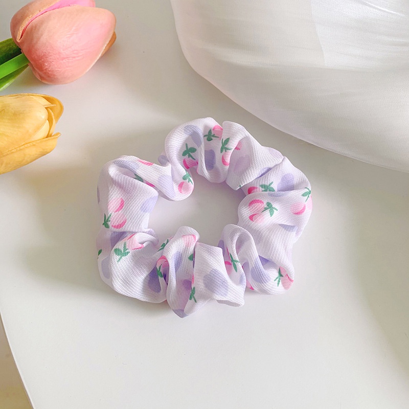 Dây cột tóc scrunchies hình trái cây nhiều màu siêu ngọt ngào style Hàn