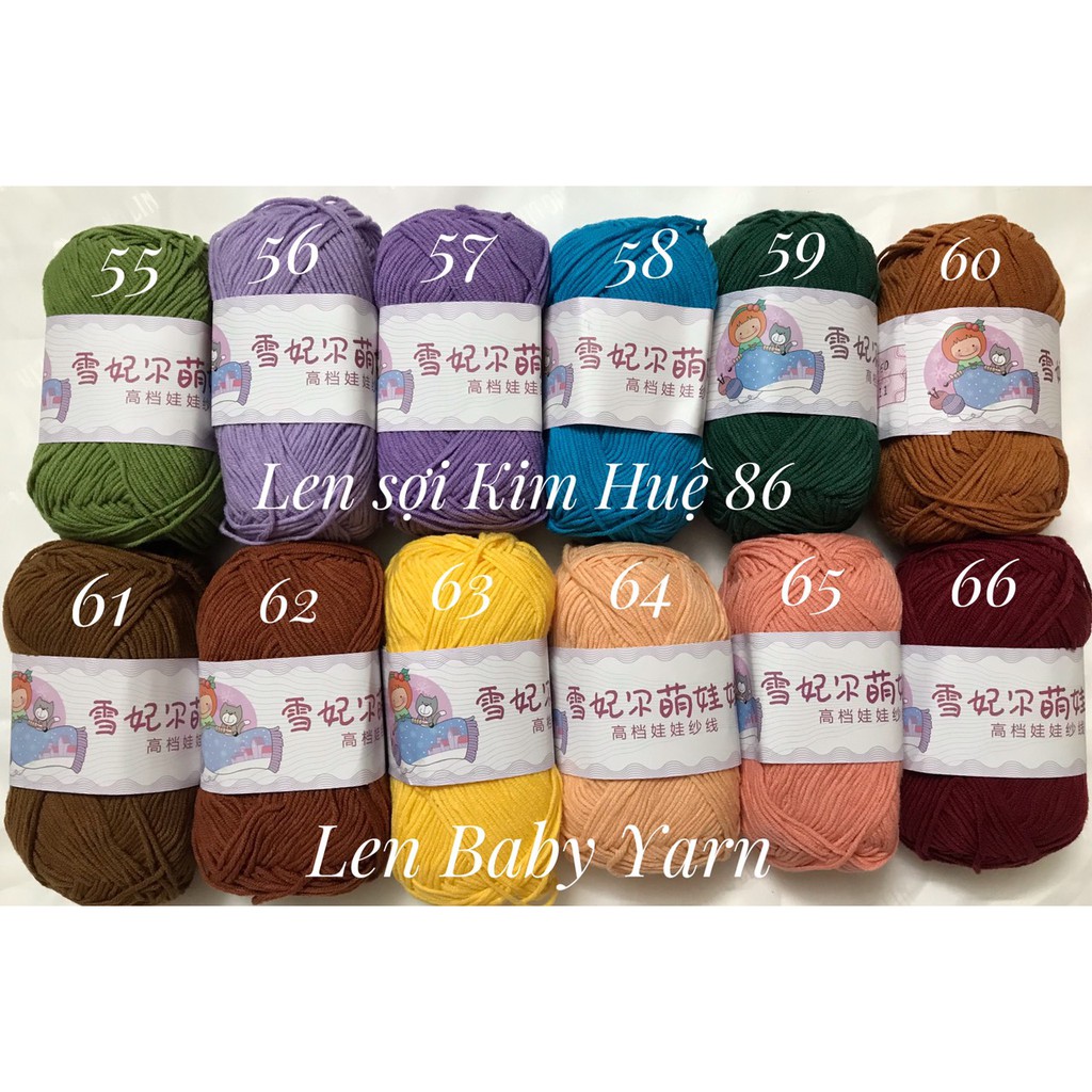 Len Baby Yarn ( từ màu 61 đến màu 66)