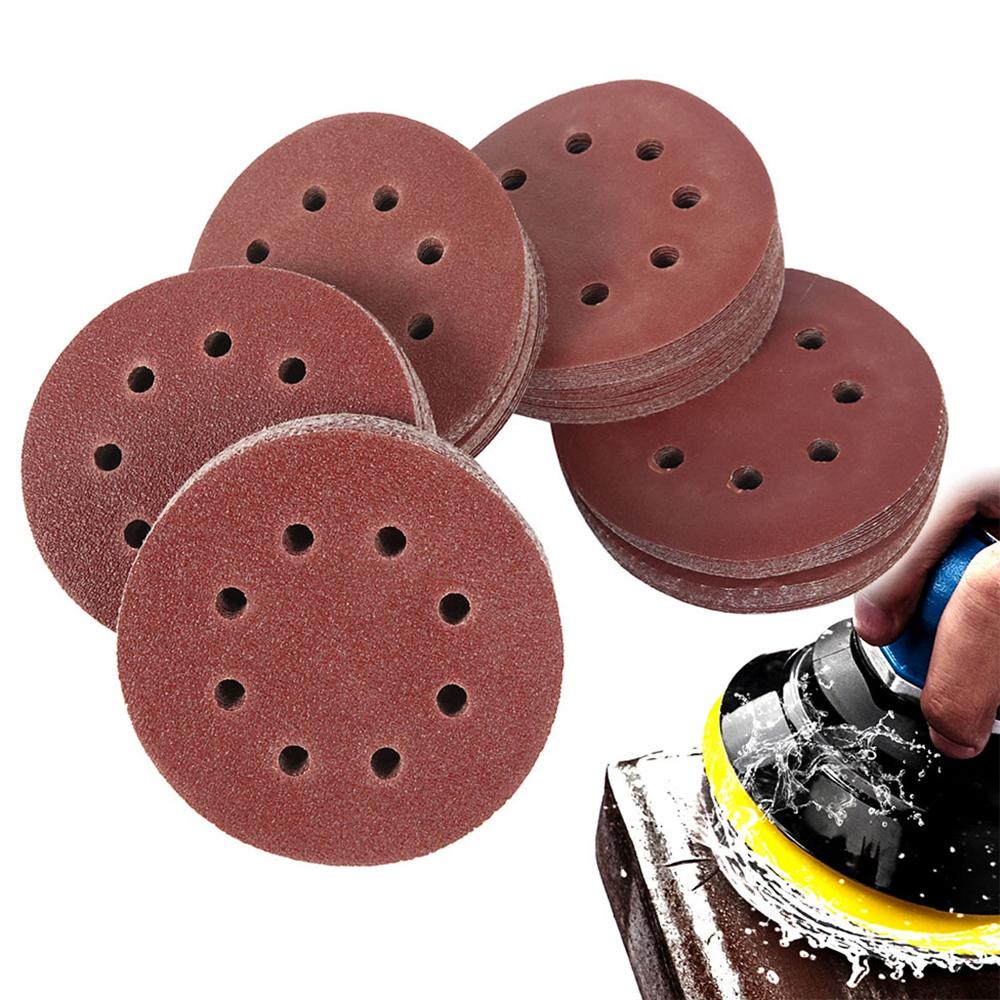 LANFY Giấy Nhám 8 Lỗ 5 Inch Chuyên Dụng Cho Làm Gỗ