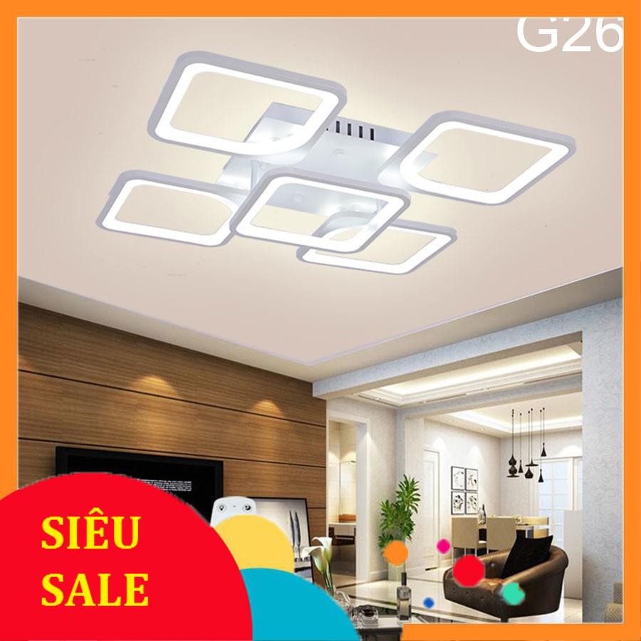 ĐÈN ốp trần, đèn led ốp trần trang trí phòng khách ô vuông có 3  chế độ sáng tăng chỉnh ánh sáng bảo hành 12 tháng