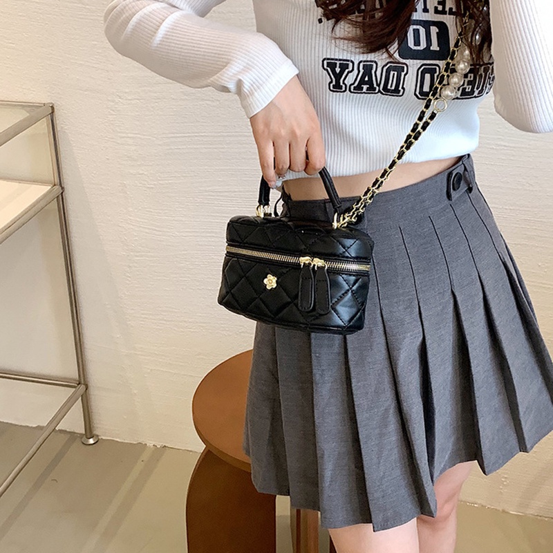 Túi đeo chéo IELGY xỏ hạt ngọc trai giả kích thước nhỏ xinh xắn thời trang cho nữ