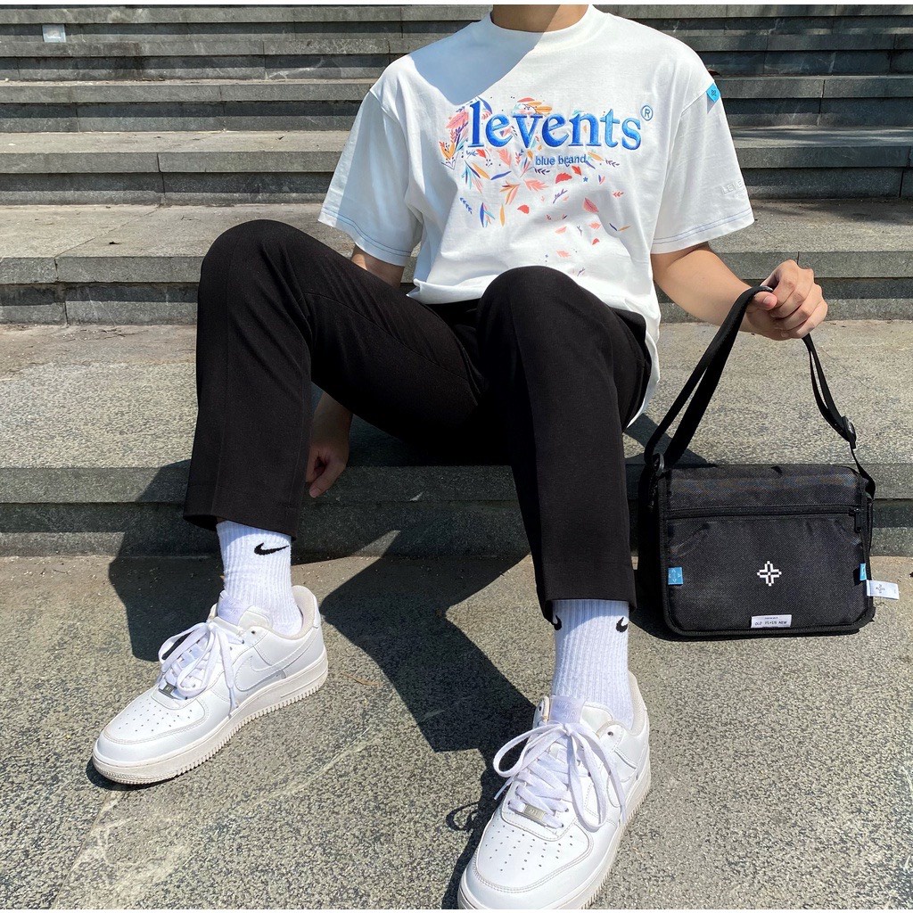 Áo Thun LEVENTS Blue Brand  Floral/ White.