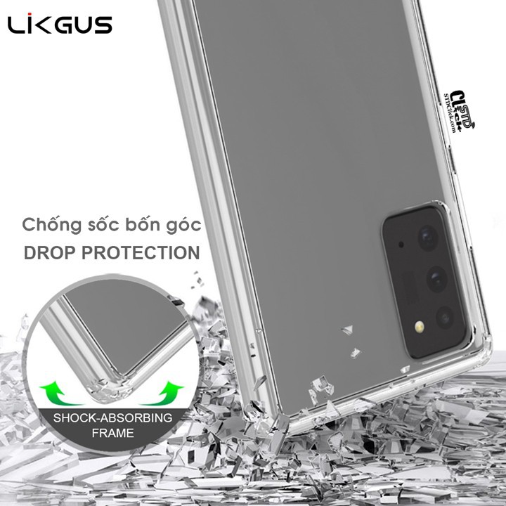 ỐP LƯNG SAMSUNG GALAXY NOTE 20 - NOTE 20 ULTRA LIKGUS LƯNG CỨNG TRONG VIỀN DẺO CHÍNH HÃNG HÀNG CHUẨN