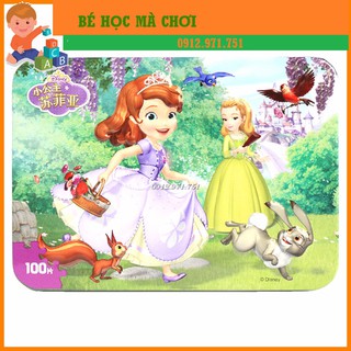 GHÉP HÌNH CÔNG CHÚA 100 MẢNH - HỘP DẬP NỔI 3D - Công chúa và thỏ