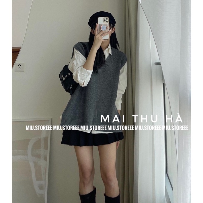 [ẢNH THẬT] ÁO GILE LEN XẺ TÀ | BigBuy360 - bigbuy360.vn