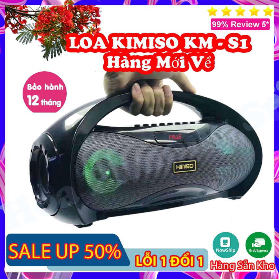 Loa Bluetooth Xách Tay Karaoke Tặng Kèm Mic Hát KMS2 Hỗ Trợ Thẻ Nhớ Đài FM Hàng Nhập Khẩu 💥SALE TẾT💥0