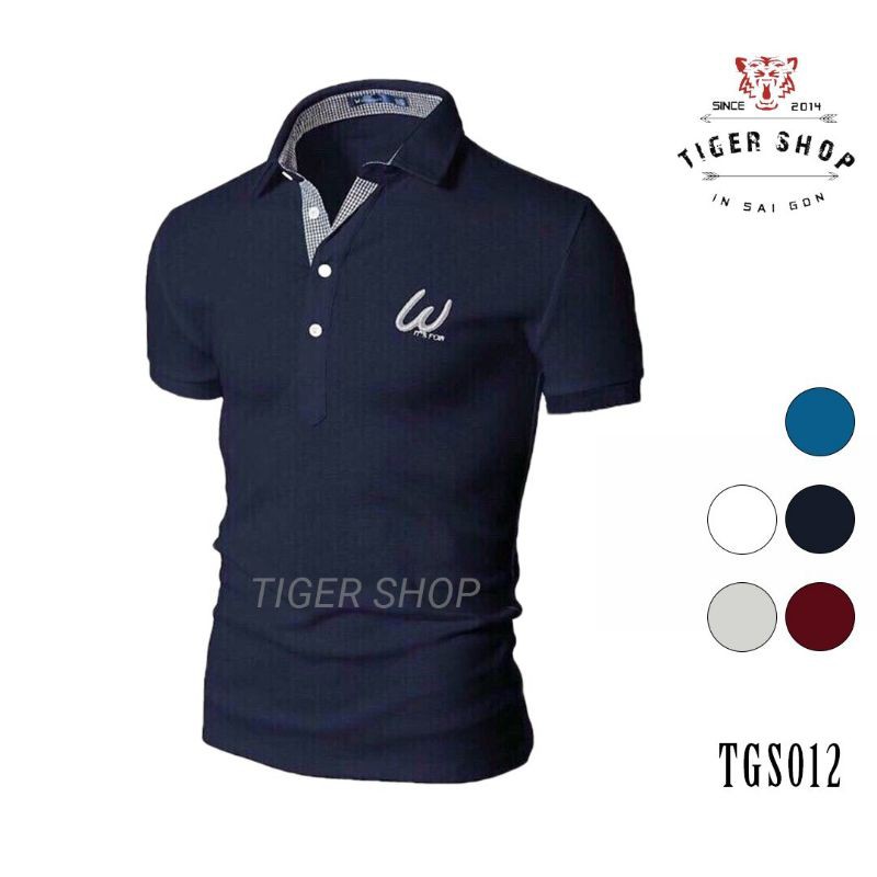 Áo phông nam đẹp tay ngắn có cổ logo đẹp tigershop Tgs007