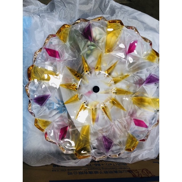 Đĩa/Dĩa Thủy Tinh Ánh Kim Cương Sang Đựng Trái Cây 3 Màu - HÀNG HOT