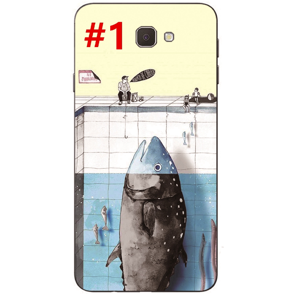 Ốp lưng TPU họa tiết hình cá mập cho Samsung Galaxy J5 Prime /J7 prime /ON7 2016