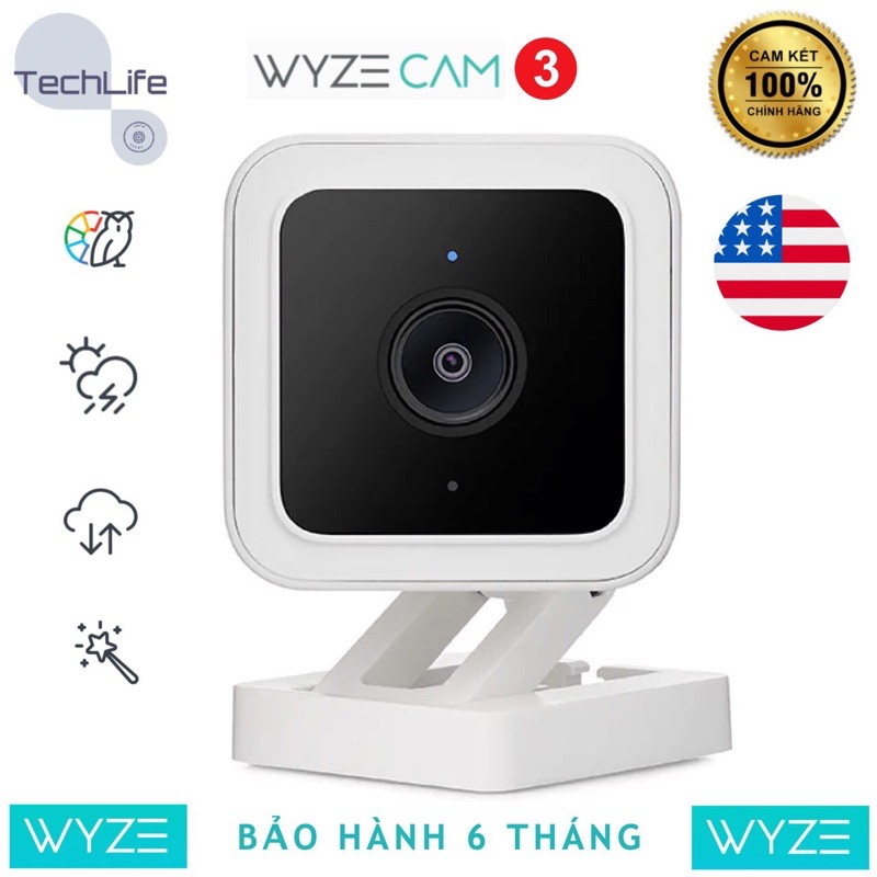 Wyze Cam V3 - Full HD 1080p - Camera trong nhà và ngoài trời - Hàng chính hãng