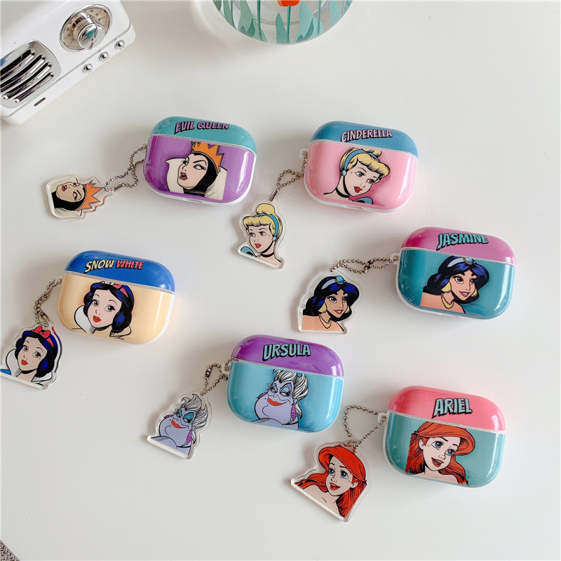 Vỏ Bảo Vệ Hộp Sạc Tai Nghe Không Dây Bằng Tpu Mềm In Hình Công Chúa Disney Cho Airpods 1 / 2 / Pro