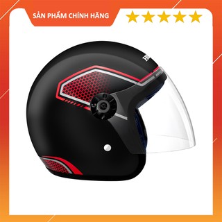 [CHÍNH HÃNG Honda] Mũ bảo hiểm 3/4 đầu chính hãng bảo hành 6 tháng (New Jet Đen)