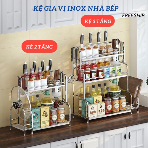 Kệ Đựng Gia Vị Nhà Bếp Cao Cấp , Giá Cài Dao, Giá Treo Đồ Đa Năng IKA.HOME