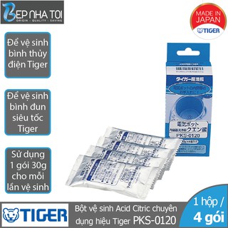 Bột vệ sinh Acid Citric chuyên dụng hiệu Tiger PKS-0120 (Sản xuất tại Nhật Bản)- Chuyên dụng vệ sinh bình thủy điện