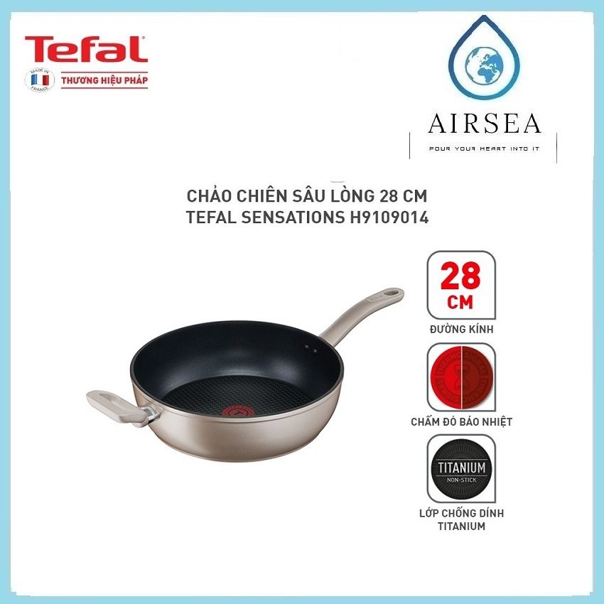Chảo chiên sâu lòng Tefal Sensations H9109014 28 cm