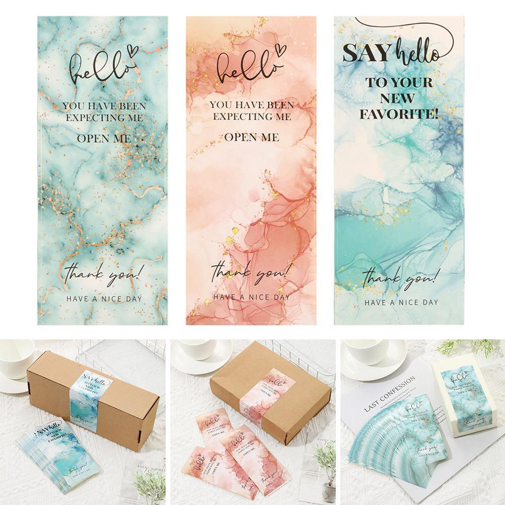 Set 50 Miếng Dán Chữ Thank You Chống Thấm Nước Trang Trí Gói Quà