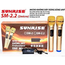 [Mã ELHACE giảm 4% đơn 300K] Micro không dây sunrise SM-2.2 (loại 2 mic)