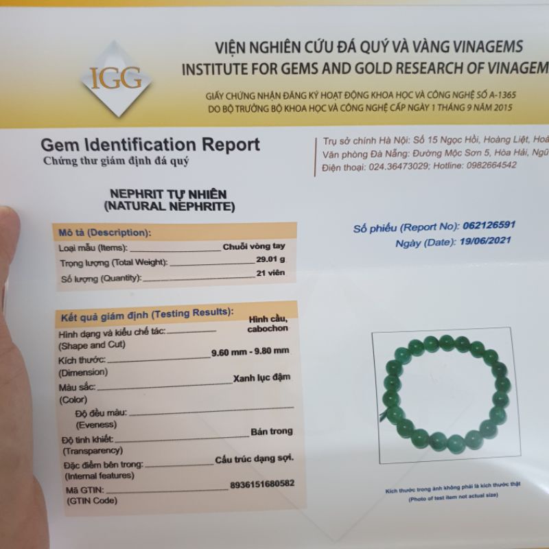 Vòng tay đá ngoc bich