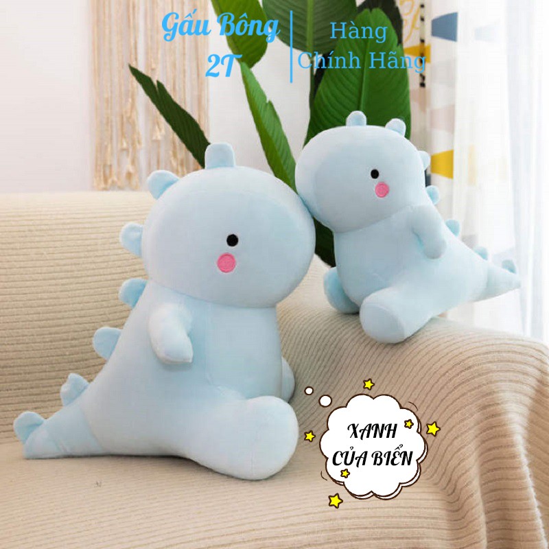 Gấu Bông Gối Ôm Gấu Bông Cute Khủng Long Má Hồng Dễ Thương Vải Nhung Mềm Mịn Lót Bông Gòn Cao Cấp