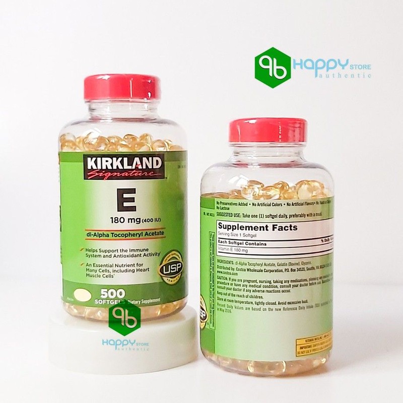 Kirkand Signature Vitamin E 400IU, USA - Đẹp Da, Làm Chậm Lão Hóa | Thế Giới Skin Care