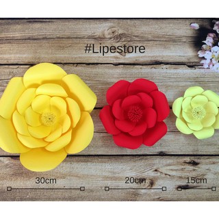 Hoa hồng giấy backdrop trang trí cưới hỏi, sinh nhật nhiều màu nhiều size