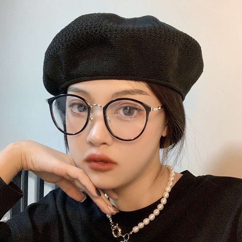 Kính không độ , gọng kính kim loại bầu tròn 2053 cao cấp Jolie eyewear