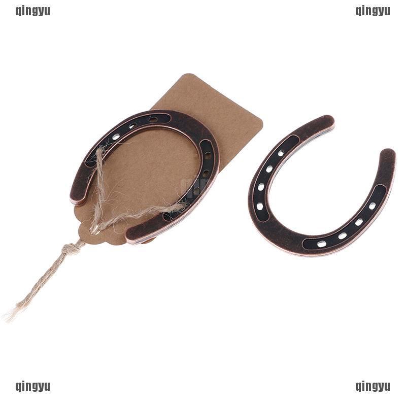 Phụ kiện trang trí quà hình móng ngựa chất liệu hợp kim kẽm kích thước 60*70mm