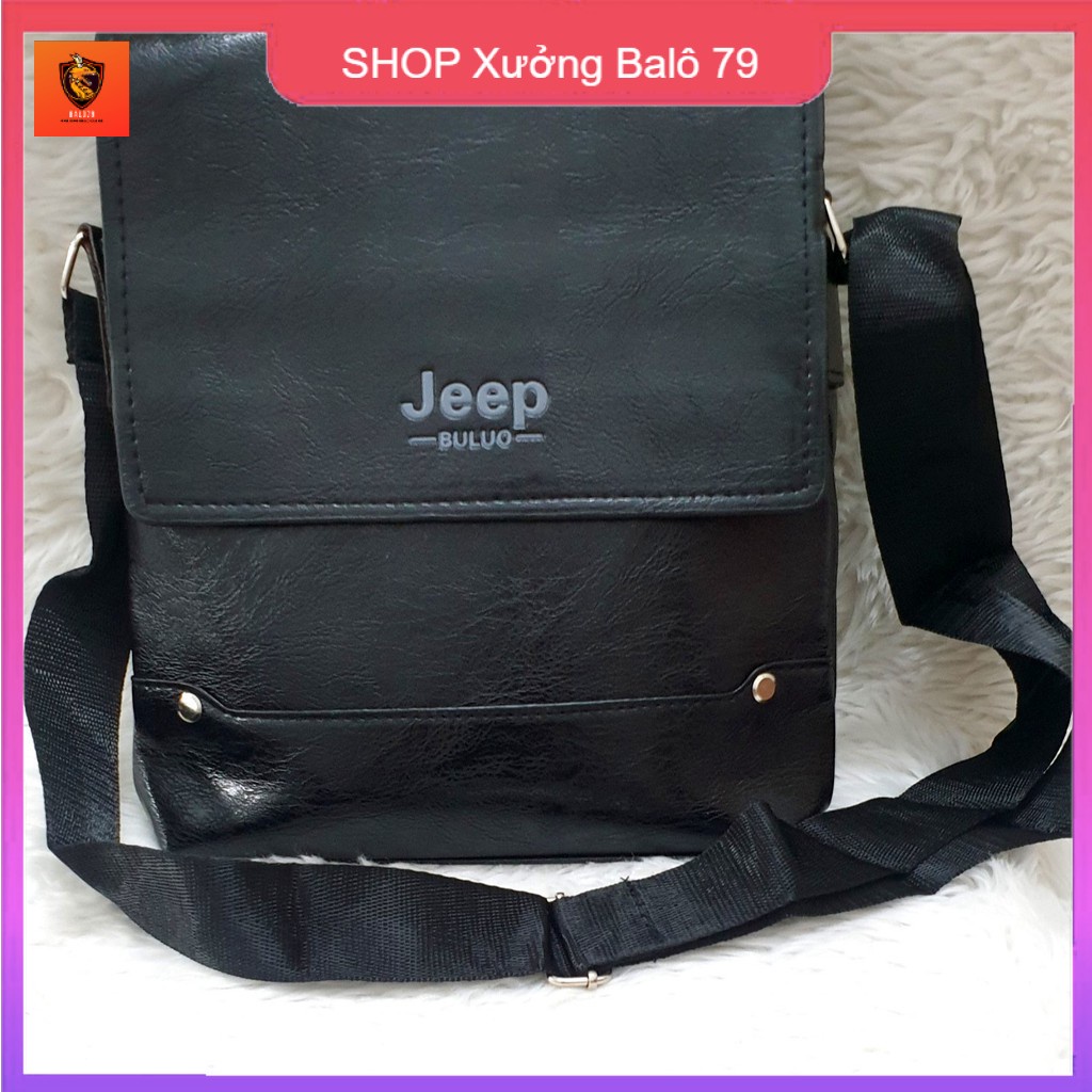 Túi đeo chéo Nam Túi xách đựng ipad Nam ipn897 - Jeep đứng da chống thấm có đủ 2 màu đen và nâu HÌNH THẬT