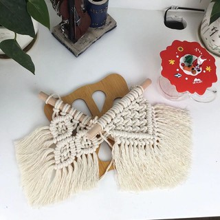 Mành treo Rèm treo tường Macrame trang trí mini size 20x25