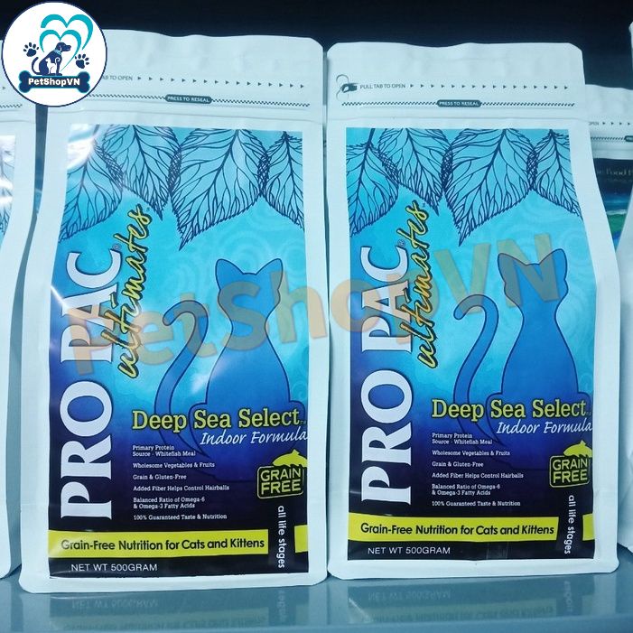 Thức Ăn Cho Mèo Và Mèo Con Hạt PROPAC ULTIMATES DEEP SEA SELECT Túi 500g Vị Cá Trắng & Đậu Hà Lan