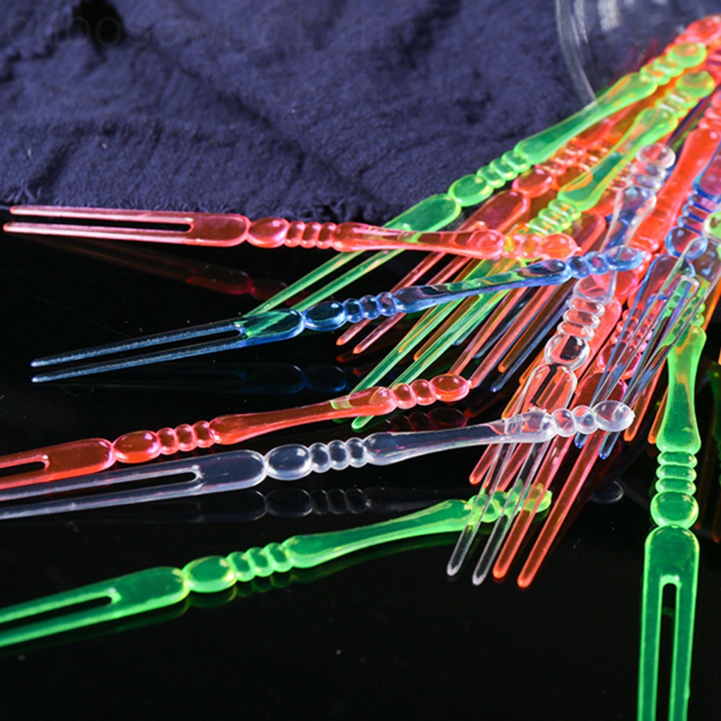 Set 80 nĩa nhựa 2 răng ăn trái cây/salad/đồ tráng miệng sử dụng tiện lợi