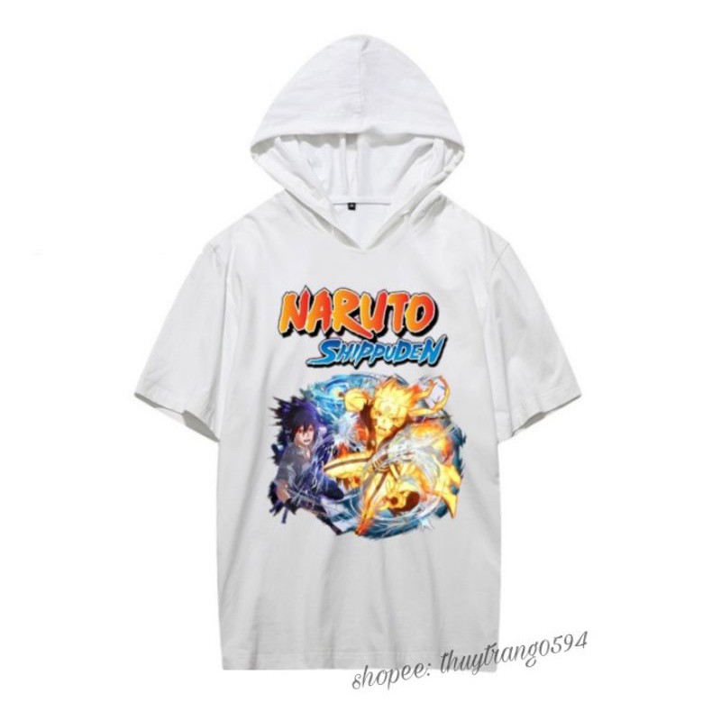 Áo Hoodie Tay Lửng Anime Naruto Sasuke (Đủ Size)