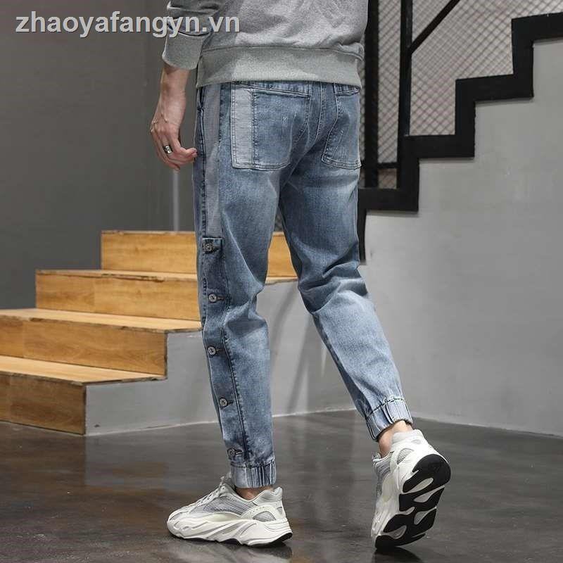 Quần Jeans Nam Dài Ống Bó Thời Trang Hàn