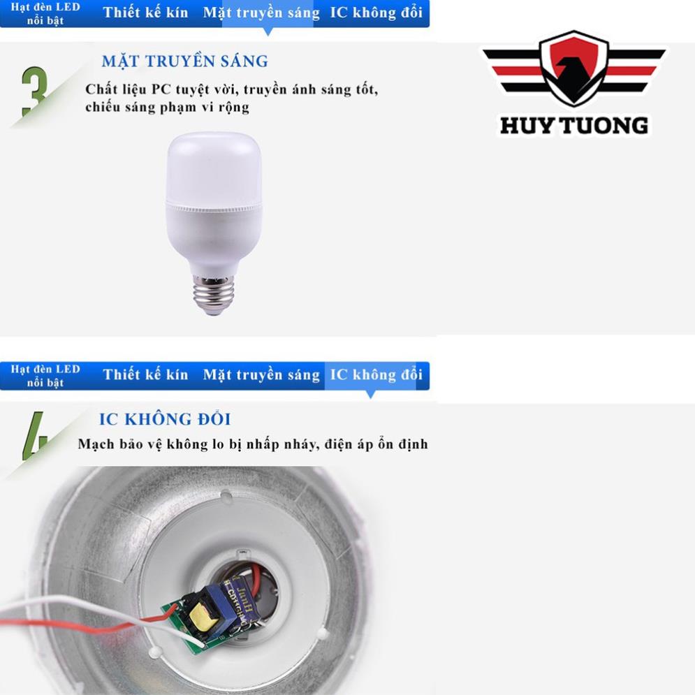 Bóng đèn Led Bulb 💎FREESHIP💎 Bóng led bulb trụ nhựa ánh sáng trắng  cao cấp - Huy Tưởng
